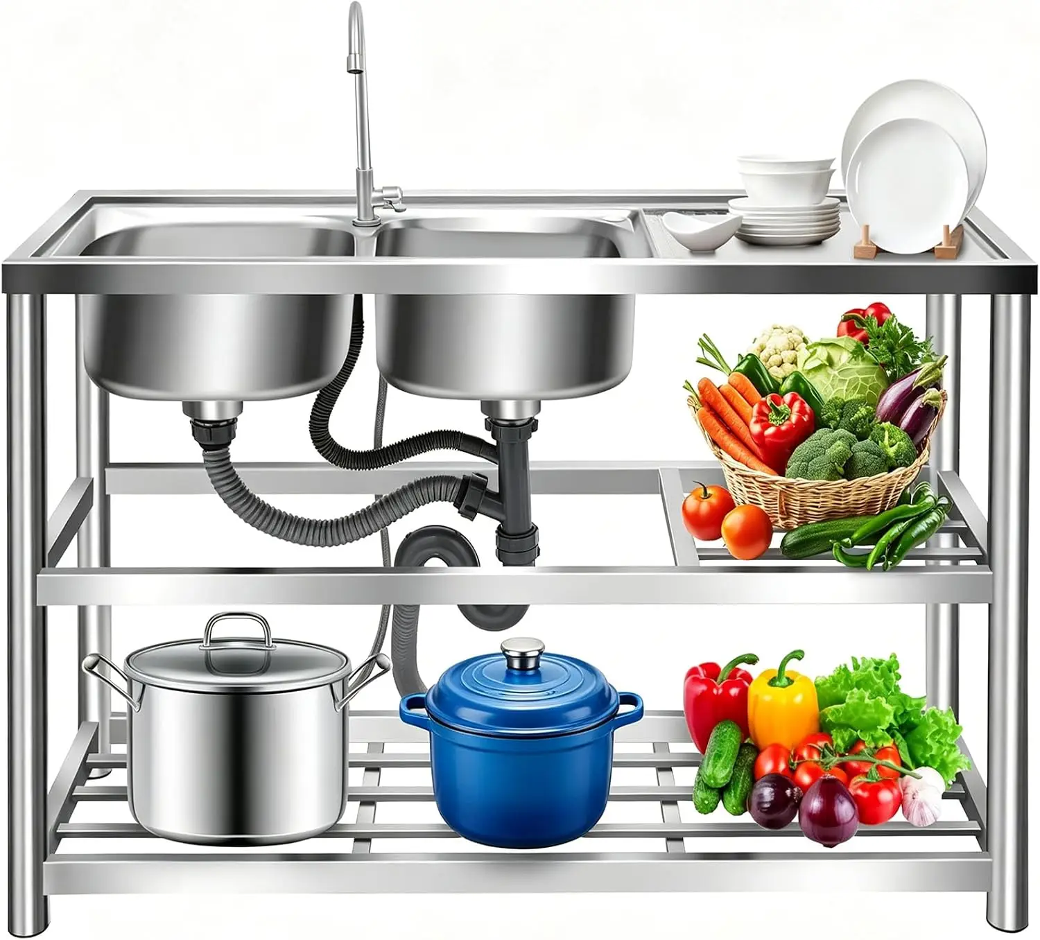 Freistehende Küchen-Vorbereitu – Commercial Kitchen Worktops Bewertung und Preis
